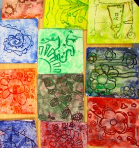 Print blocks from children's art school club