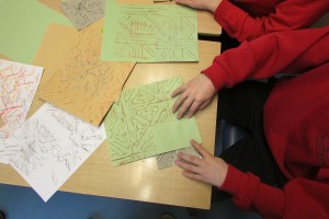 Relief Print Making at the Children's Art School after school art club led by artist, Karen Logan