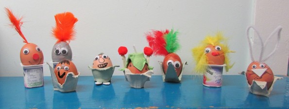 Decorated Eggs at the Children's Art School after school art club led by artist, Karen Logan