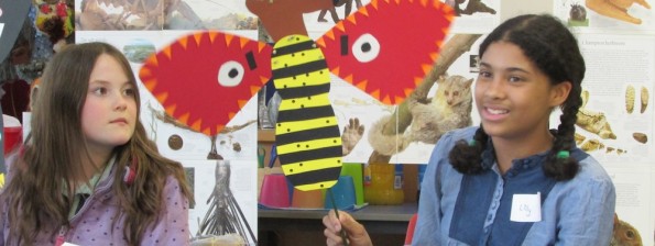 Imaginary animal puppet created at the Children's Art School holiday art course led by Julia Millette